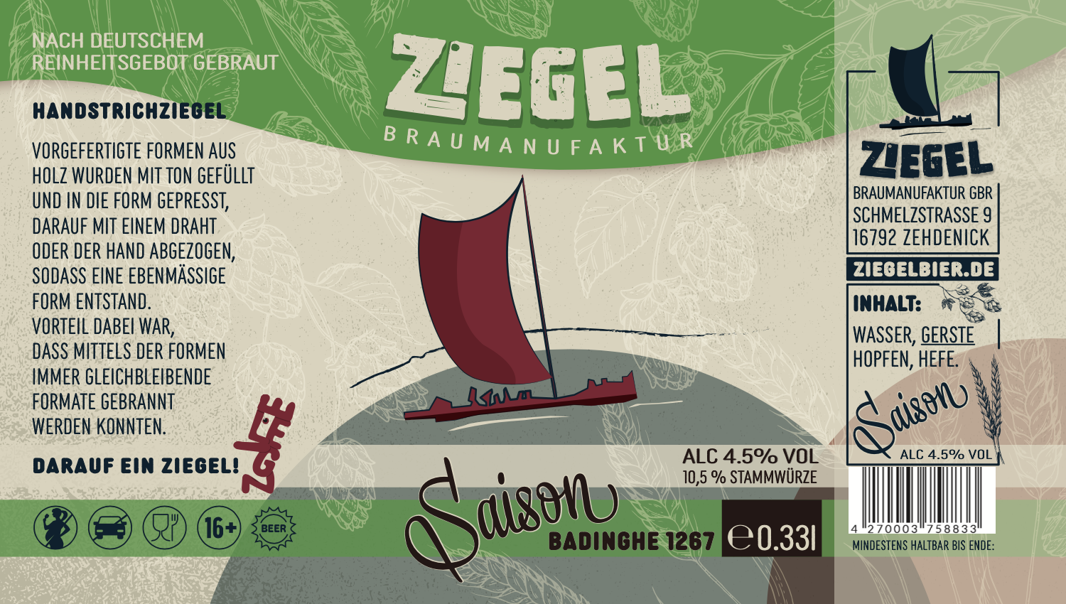 Etiketten-Artwork „Saison“ (flach)